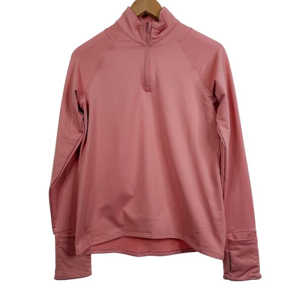 Athleta Conch Pink Whistler Half Zip Back Zip Pocket Pullover Size XS - Picture 3 of 13
